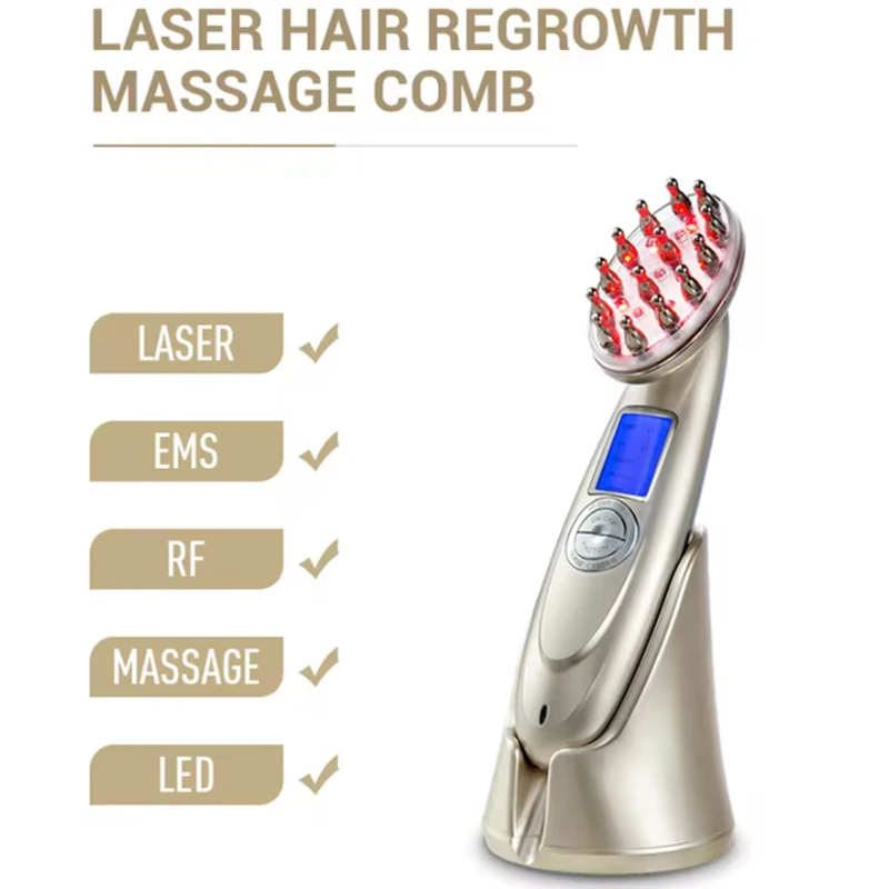 Industrial Handheld Laser - 휴대용 레이저 모발 재생 기기(RF/EMS/진동 기능