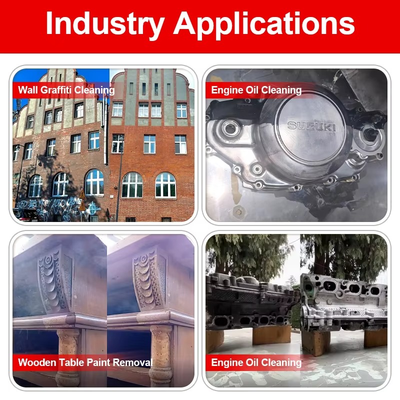 Industrial Laser Cleaning Machine - 500W 산업용 펄스 레이저 세척기, 화학