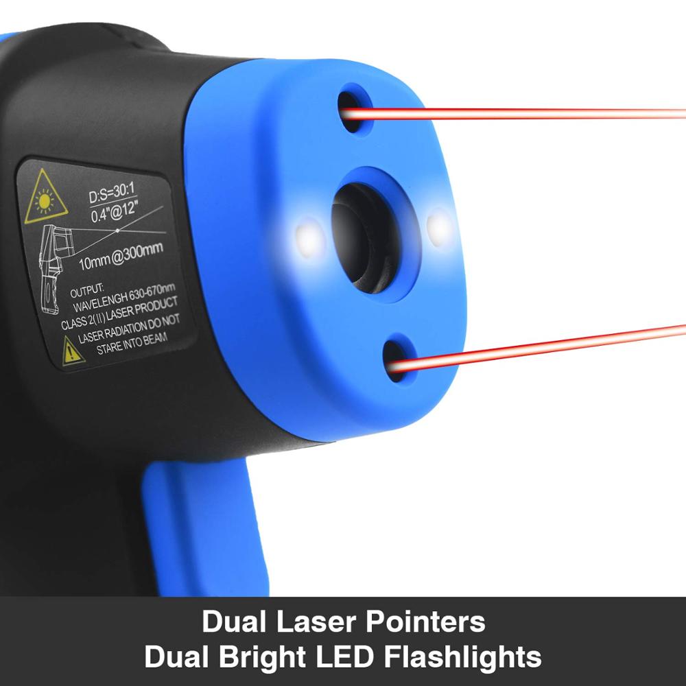 레이저 온도계 건 고온계, 적외선 온도계, 디지털 IR - Industrial Laser Temperature Gun 리뷰 및 가격