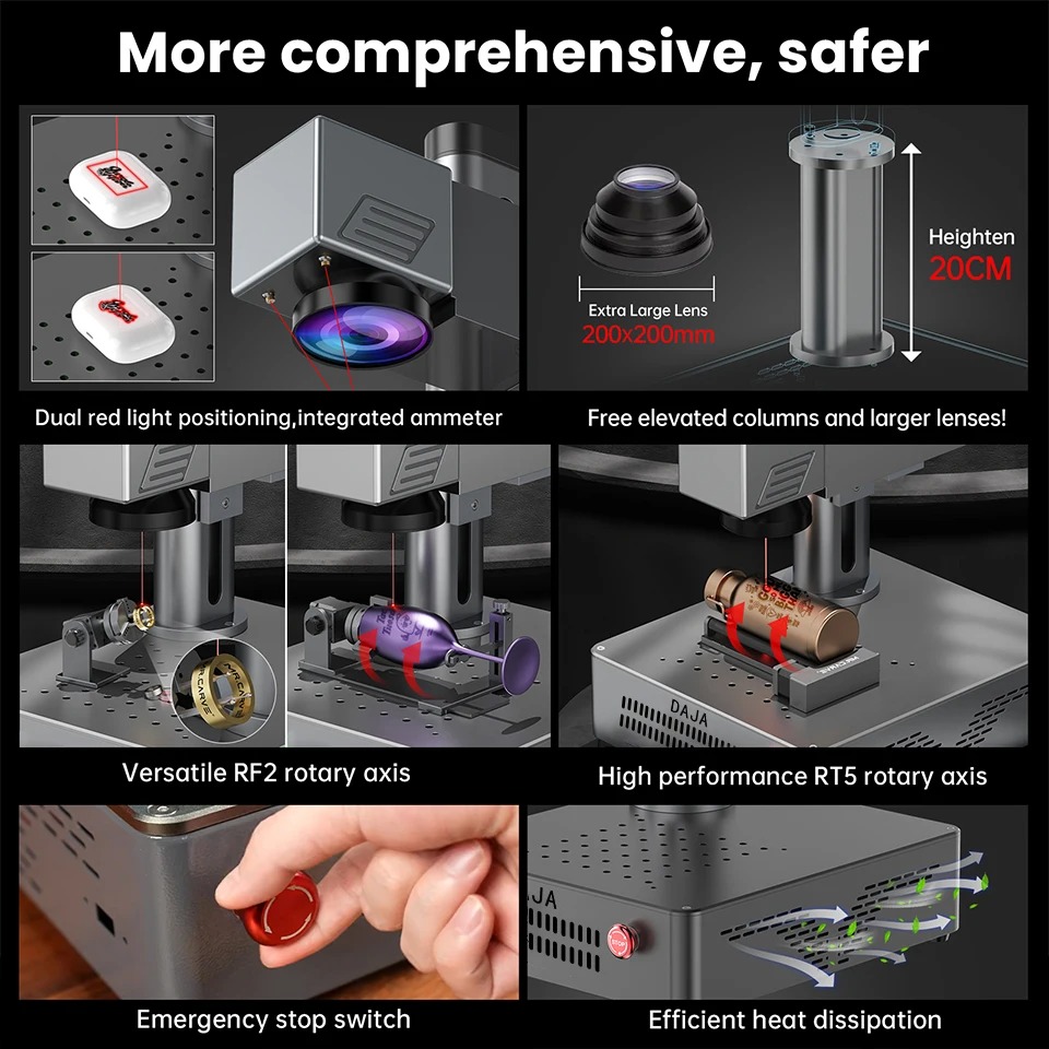 DAJA S4 휴대용 광섬유 레이저 각인기 (20W/3 - Industrial Laser Engraver For Metal 리뷰 및 가격