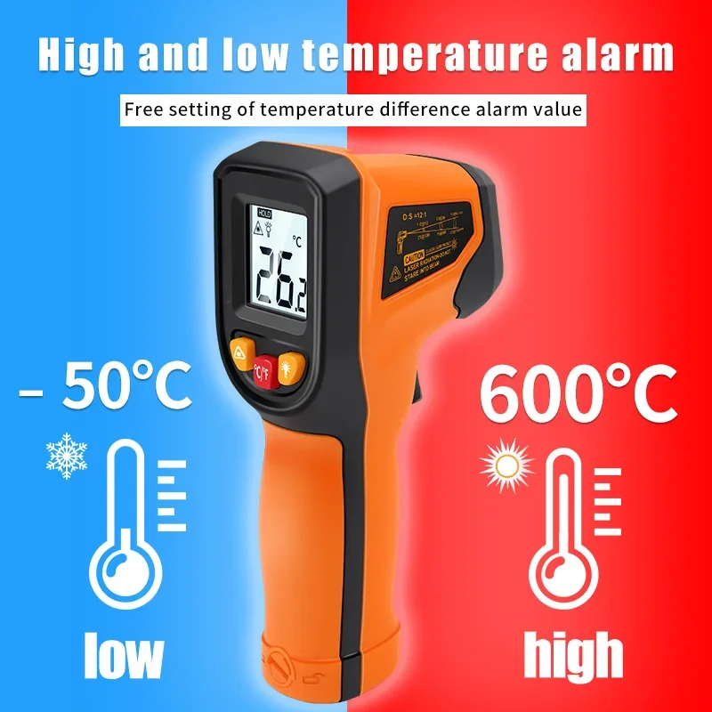 T400 T600 디지털 적외선 온도계 -50~600  - Industrial Laser Temperature Gun 리뷰 및 가격