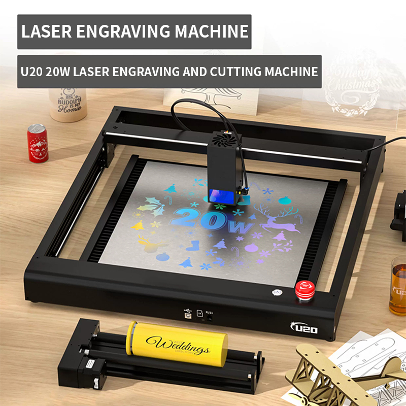 20W 레이저 조각기 U20 레이저 조각 및 절단기 눈 - Air Assist Pump Laser 리뷰 및 가격