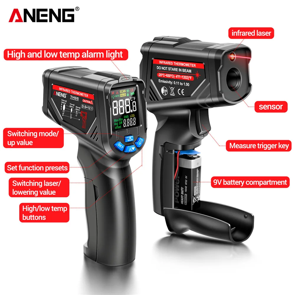 센서 건 회로 산업용 테스트 바닥 난방 튜브 온도 테스 - Industrial Laser Temperature Gun 리뷰 및 가격