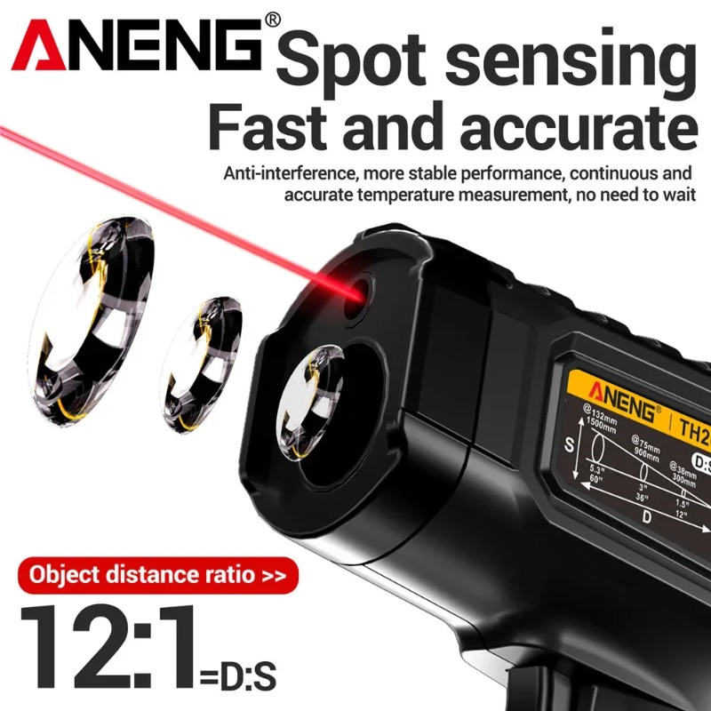 ANENG TH202 산업용 휴대용 온도계 자동차 테스 - Industrial Laser Temperature Gun 리뷰 및 가격