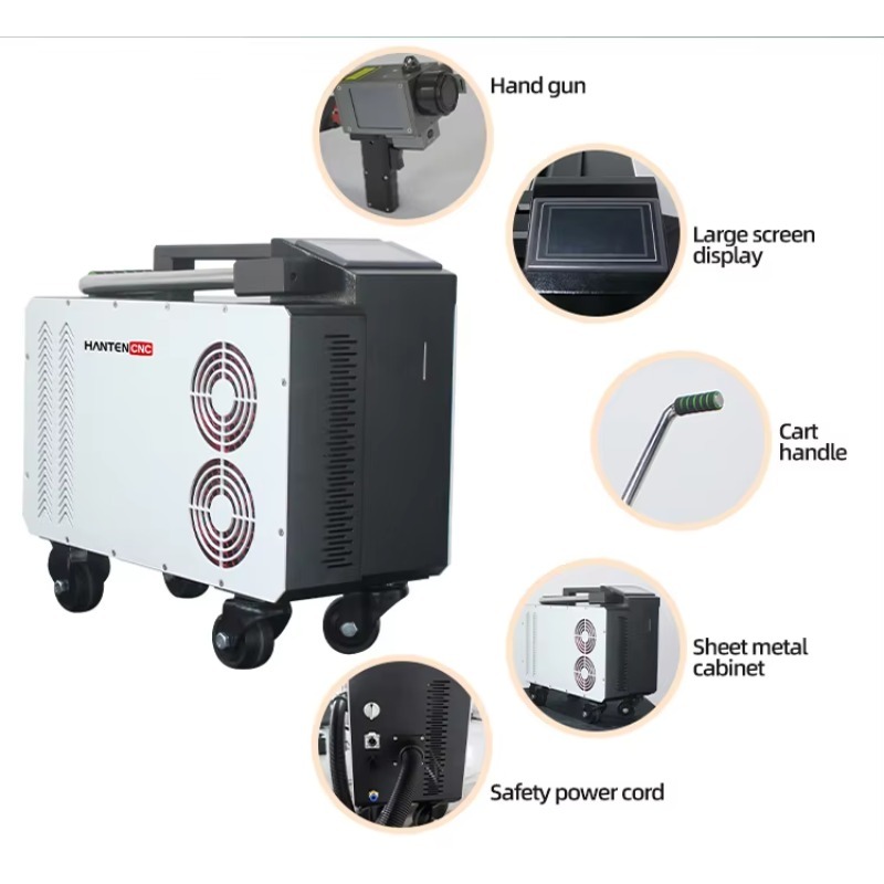 휴대용 펄스 광섬유 300W 레이저 클리닝 머신 금속, - Industrial Laser Cleaning Machine 리뷰 및 가격