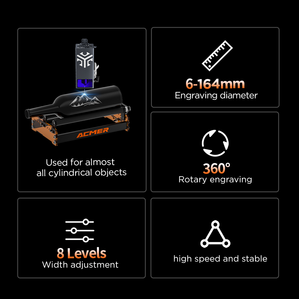 ACMER M3 레이저 로터리 롤러 360 °   레이 - Industrial Laser Equipment 리뷰 및 가격