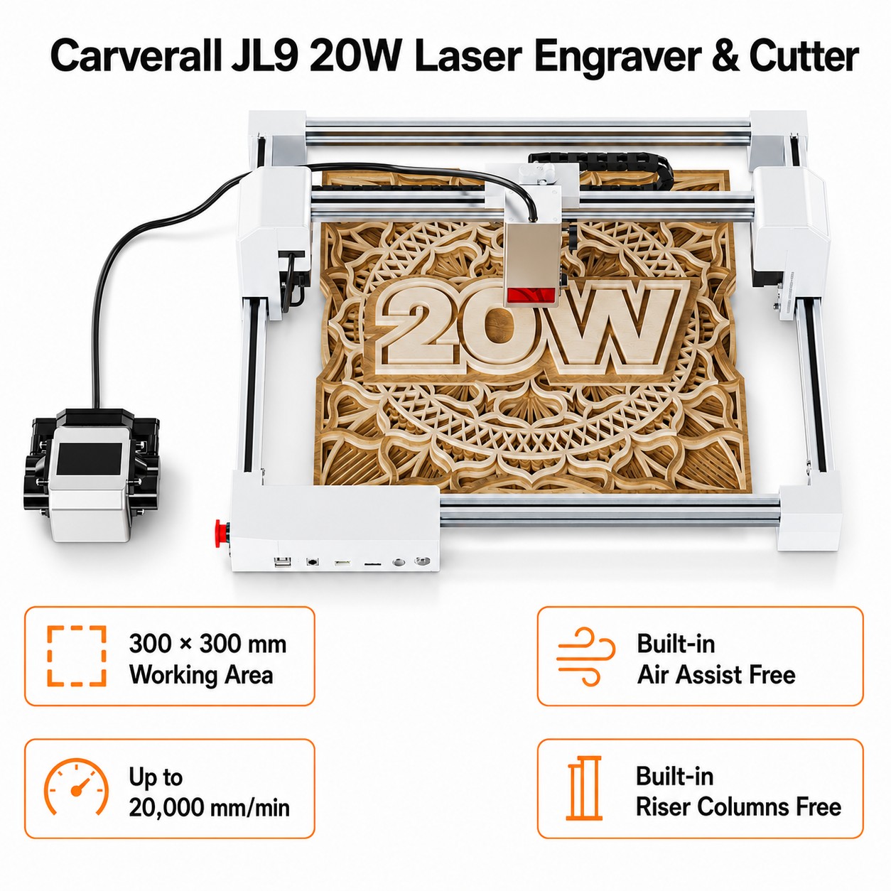 Carverall JL9 20W 레이저 조각기, 300 - Industrial Laser Equipment 리뷰 및 가격