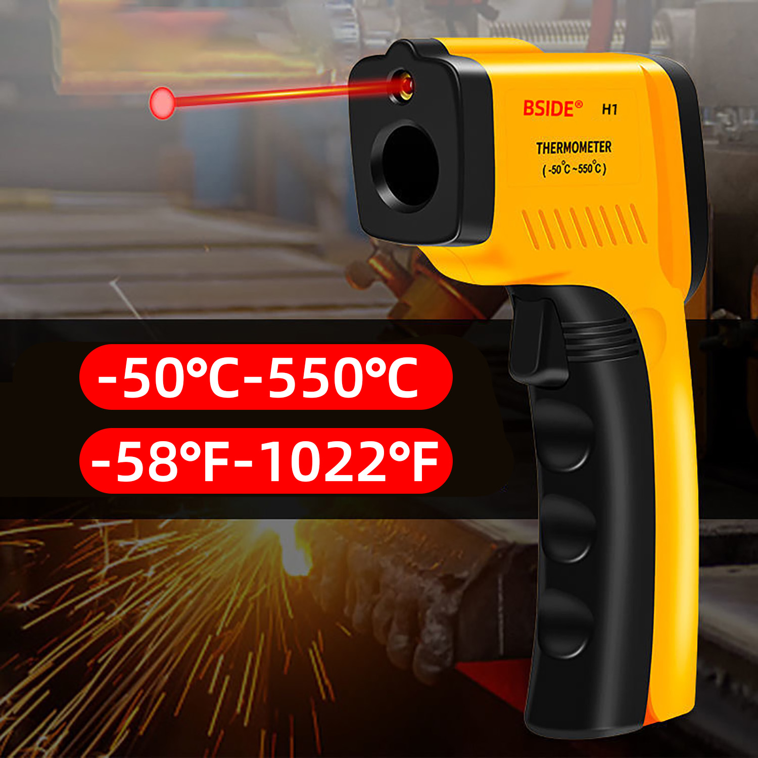 디지털 적외선 온도계 비접촉 디지털 레이저 온도계 건, - Industrial Laser Temperature Gun 리뷰 및 가격