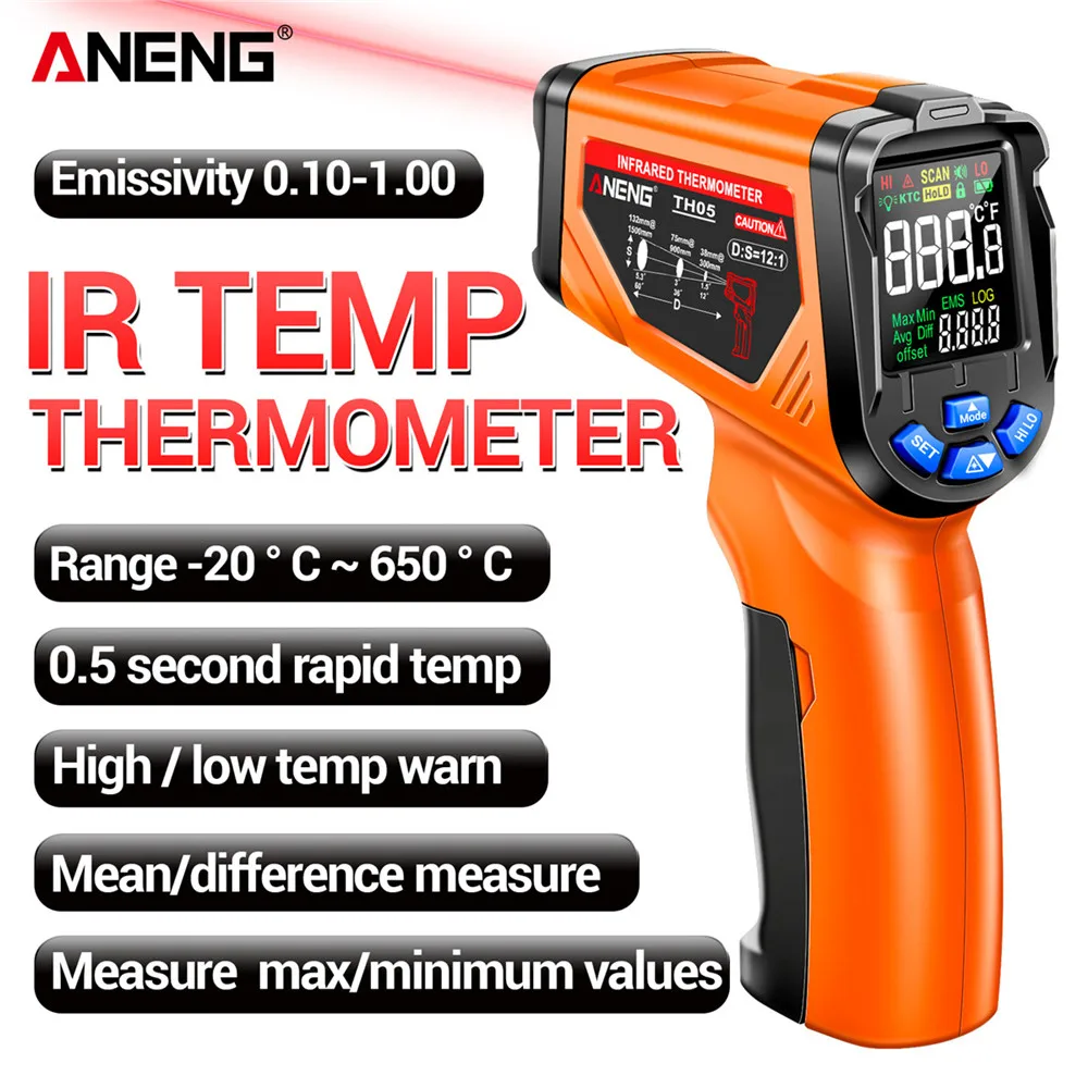 적외선 온도계 디지털 비접촉식 -20~650 ℃   A - Industrial Laser Temperature Gun 리뷰 및 가격